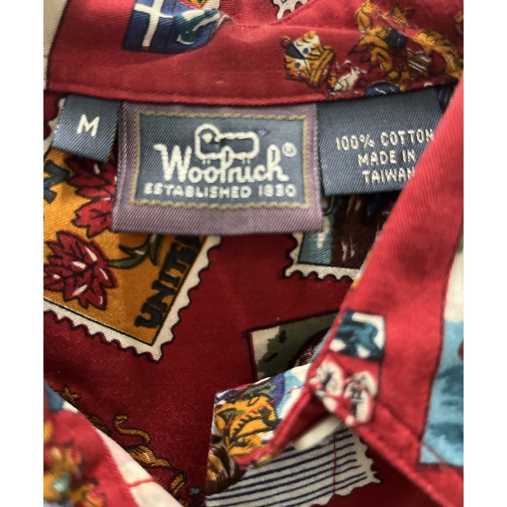Vintage Canadian Wool Rich 100% Cotton Button Down Shirt Conversation Starter M - Picture 4 of 5